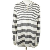 Merona Womens XXL Gray and White Stripe Pullover Shirt - £10.93 GBP