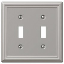 Creative Accents Double Toggle Steel Wallplate in Brushed Nickel 9LBN102 - $8.90