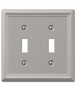 Creative Accents Double Toggle Steel Wallplate in Brushed Nickel 9LBN102 - £6.99 GBP