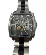Kenneth Cole Automatic Skeleton Watch Black Band Square Case - $101.86 CAD