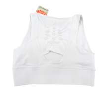 Free People Movement Good Karma Logo Sports Bra Top Womens Size M/L White NEW - £23.17 GBP