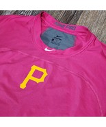 Nike Pro Combat Hypercool Shirt XL Pink Pittsburgh Pirates Center Swoosh - $24.99