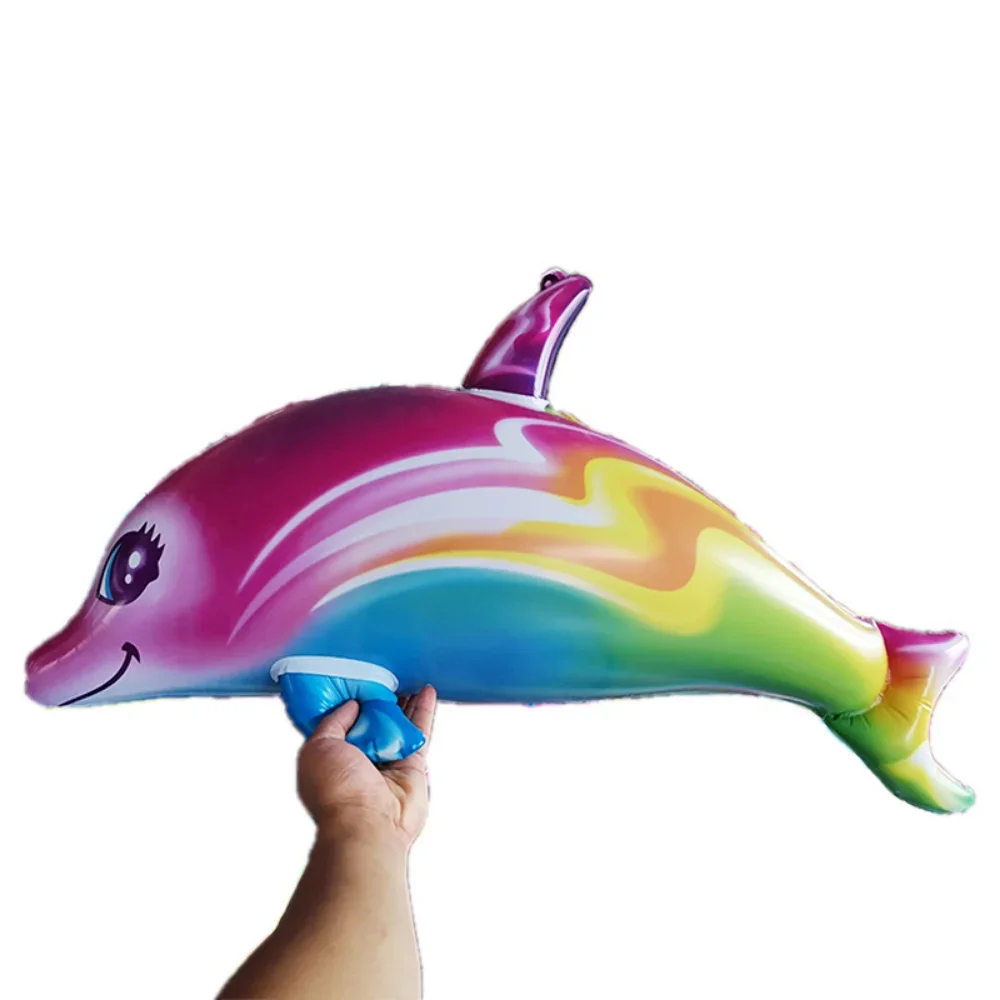 85cm Summer Colorful Inflatable Dolphin Toys Aquatic Themed Animal Decor Outdoor - £7.72 GBP+