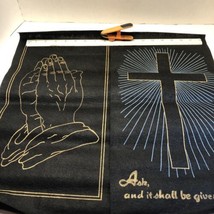 2 Completed Artex Pictures to Paint Praying Hands Shining Cross 10&quot; x 19&quot; - £11.84 GBP