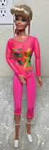 Mattel 1993 Barbie Gymnast 11 1/2&quot; Doll Blue Green Eyes Elbows Knees Bend - £11.32 GBP