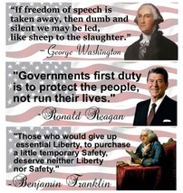 President Quote Government Sticker Decals Pack of 3 Washington, Reagan, Franklin - £7.18 GBP