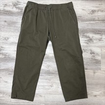 LL Bean Cropped Pants Capris Womens L Green Drawstring Pockets CoolMax S... - $21.10