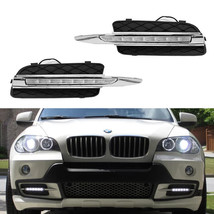 Xenon White 07-10 BMW X5 E70 Pre LCI 18W LED DRL Front Bumper Lights Marker Kit - £148.52 GBP