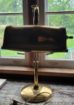 Brass Vintage Sliding Desk Lamp Adjustable Lawyer Dorm Accounting Nice - £42.99 GBP