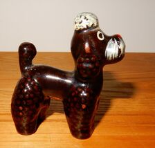 Vintage redware poodle figurine made in Japan - $14.99