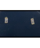 Nadri &quot;Modern Love&quot; Emerald Cut CZ Gold Plated Sterling Silver Pierce Ea... - $33.85 CAD