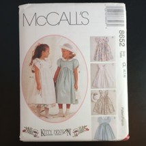 McCall&#39;s 8652 Pattern Children&#39;s Girl&#39;s Dress Pinafore Hankie Hatband CL 6-8 UC - £7.80 GBP