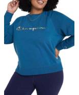 Champion Women&#39;s Campus French Terry Crew Sweatshirt w/ Logo Size XL Blue - £19.48 GBP
