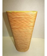 Vintage Shawnee Pottery Vase #879 Potter Wrapped Rope Design Yellow Inte... - £31.15 GBP