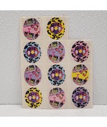 Vintage Lisa Frank 11 Sticker Sheet Oval Penguin Vinyl Disco Piano Stickers - $26.89 CAD