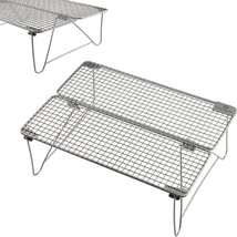 Small Titanium Camping Grill Table, Folding Portable Bbq Beach Table, - £72.67 GBP