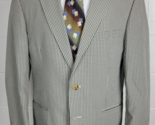 Orvis Mens Sage Green Check Gingham Cotton Blend 3 Blend Sport Coat Jack... - $44.55