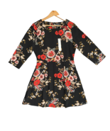 Nicole Miller Dress Women 8 Dark Floral Pockets Whimsigoth Fairygoth Fai... - $38.62