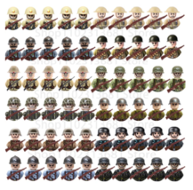 20Pcs WW2 Military Soldier Array Soviet US German Other Building Blocks Fit Lego - $28.88