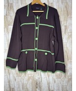 Yarns &amp; Stitches Cardigan Womens Size 2X Vintage Grandma Core Modest Swe... - $47.66 CAD