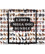 1200+Dog Clipart Bundle Mega Watercolor Dog Clipart Sublimation Designs,... - $5.43 CAD
