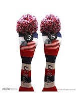 HYBRID HEADCOVER 3 4 USA GOLF Red White Blue KNIT Head Covers Headcovers - $32.71