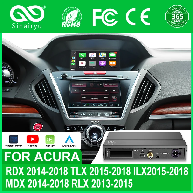 Car Ai Box Wireless Apple Carplay Android Auto For Acura YD3 Mdx Rdx Tlx Ilx Rlx - £378.96 GBP+