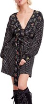 Free People Womens Wonderland Printed A-Line Mini Dress Color Black Size X-Small - £70.48 GBP