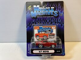 1967 Chevy Nova Muscle Machine Diecast Model Car 1/64 Scale, By Funline - $11.88