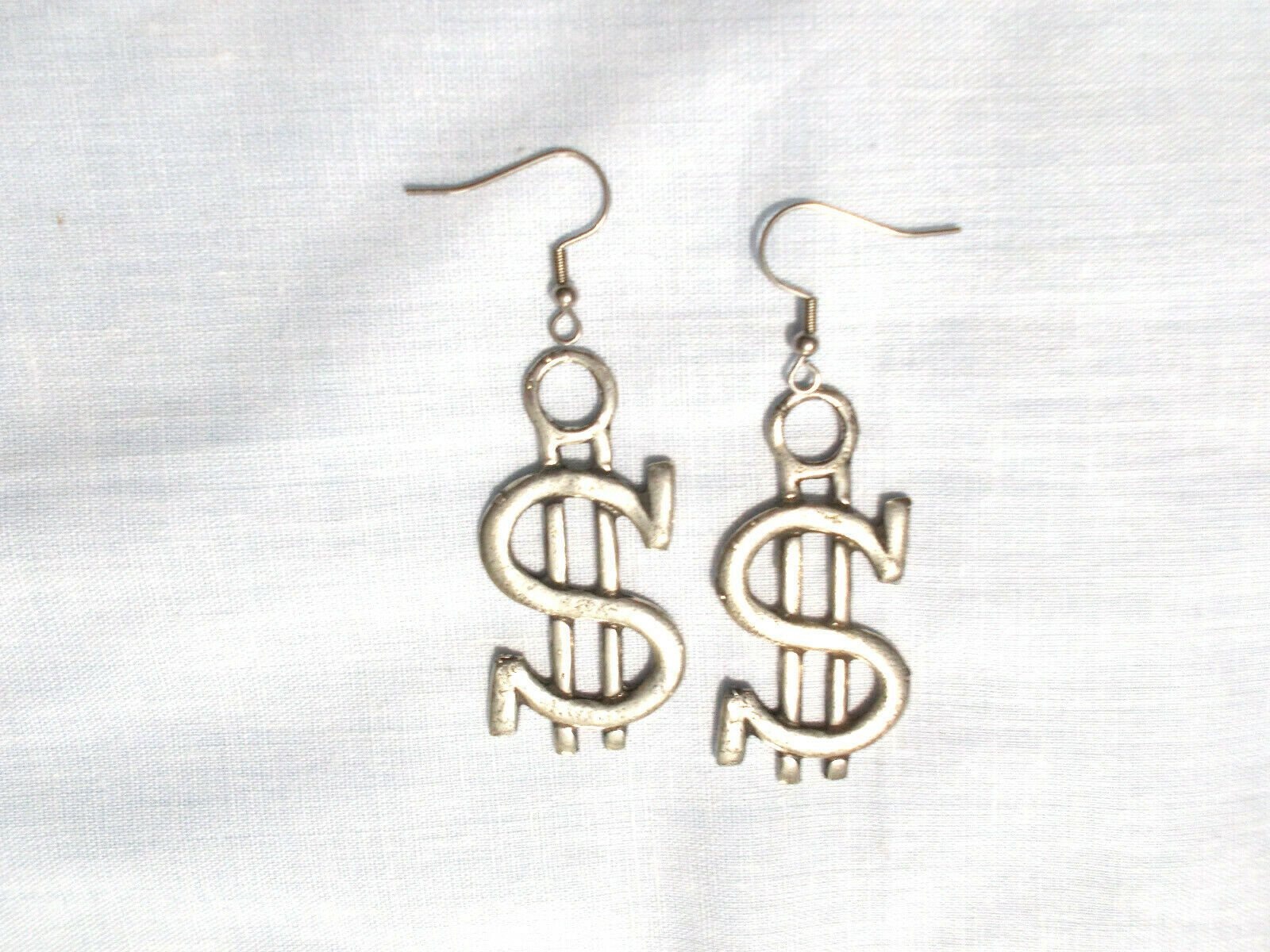 Primary image for BLING $ MONEY $ SIGN PAYOLA CASH DOUGH PEWTER PENDANT SIZE EARRNGS