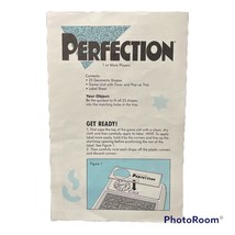 Game Parts Pieces Perfection 1990 Milton Bradley Instructions Rules - £1.99 GBP