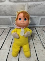 Vintage 1970 Mattel Itsy Bitsy Baby Beans Doll Yellow 8&quot;  FLAWS for repair - $9.89