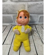 Vintage 1970 Mattel Itsy Bitsy Baby Beans Doll Yellow 8&quot;  FLAWS for repair - £7.78 GBP