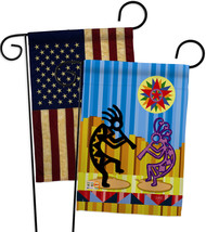 Kokopelli Dream - Impressions Decorative USA Vintage - Applique Garden Flags Pac - £24.81 GBP