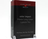 LAURA GELLER color impact Matte Long Wear Lipstick Trio Pink, Red, Plum - £18.08 GBP