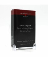 LAURA GELLER color impact Matte Long Wear Lipstick Trio Pink, Red, Plum - $30.76 CAD