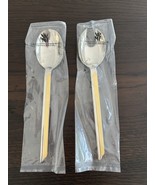 Pair Of New Stainless/Gold Salad Server Tongs - $463.13 MXN