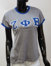 ZETA PHI BETA SORORITY T-SHIRT GRAY SHORT SLEEVE  ZETA PHI BETA T-SHIRT - £23.98 GBP