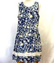 Tucker +Tate Girls Blue Sleeveless Dress Floral Embroidered Back Size L 10/12 - £11.79 GBP