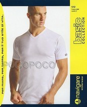 3 T-Shirt Intime Avec Cou V-Cou Hommes Manches Courtes Coton Navigare 512 - £16.98 GBP+