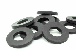 1&quot; ID x 2&quot; OD x 1/4&quot; Thick Black Flat Rubber Washers  1/4&quot; Spacers    4 ... - $11.26