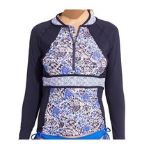 Athleta 228371 Indigo Shores Half Zip Rashguard Swim Shirt Women&#39;s Size XXS - £15.36 GBP