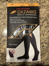OXZAWG Medical Zipper Knee High Compression Socks size XL (1 Pair), Blac... - $15.79