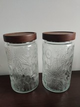 Brajttt Vintage Style Glass Storage Jar with Wooden Lids Glass Jar 33oz,... - $40.94 CAD