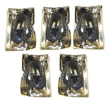 New Tangle-Free Stereo Headphones W/ 3.5Mm Plugs - Pack Of 5 - £12.50 GBP