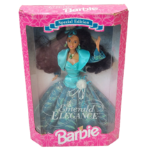 Vintage 1994 Emerald Elegance Special Ed Barbie Doll # 12323 New In Box Mattel - £36.61 GBP