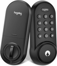 Black Hugolog Deadbolt Lock Electronic ,Keypad Keyless Entry Door Lock New - £47.95 GBP