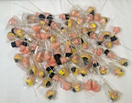 Vintage Darice &amp; Fibre Craft Vinyl Mixed Hair Doll Stick Wire Stem. 5PC - £9.86 GBP