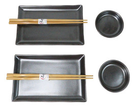 Tetsu Kesho Porcelain Sushi Plates Sauce Dishes Chopsticks Dinnerware Se... - $558.55 MXN