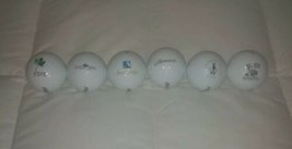 6 Pinnacle Golf balls #3 with logos of various courses Never hit - £20.32 GBP